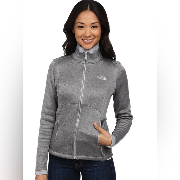 The North Face Agave Full Zip Jacket Zip Mock Neck Pink SZ S - Picture 2 of 11